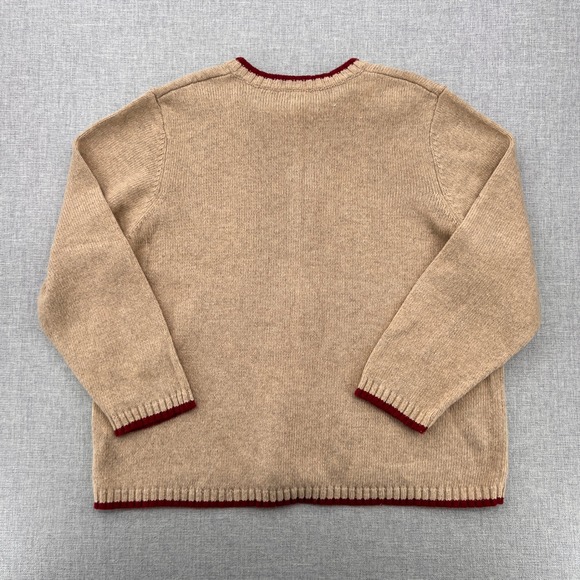 Croft & Barrow Embroidered Bird Zip Cardigan Sweater Women 2X Beige Cottagecore - Picture 5 of 10